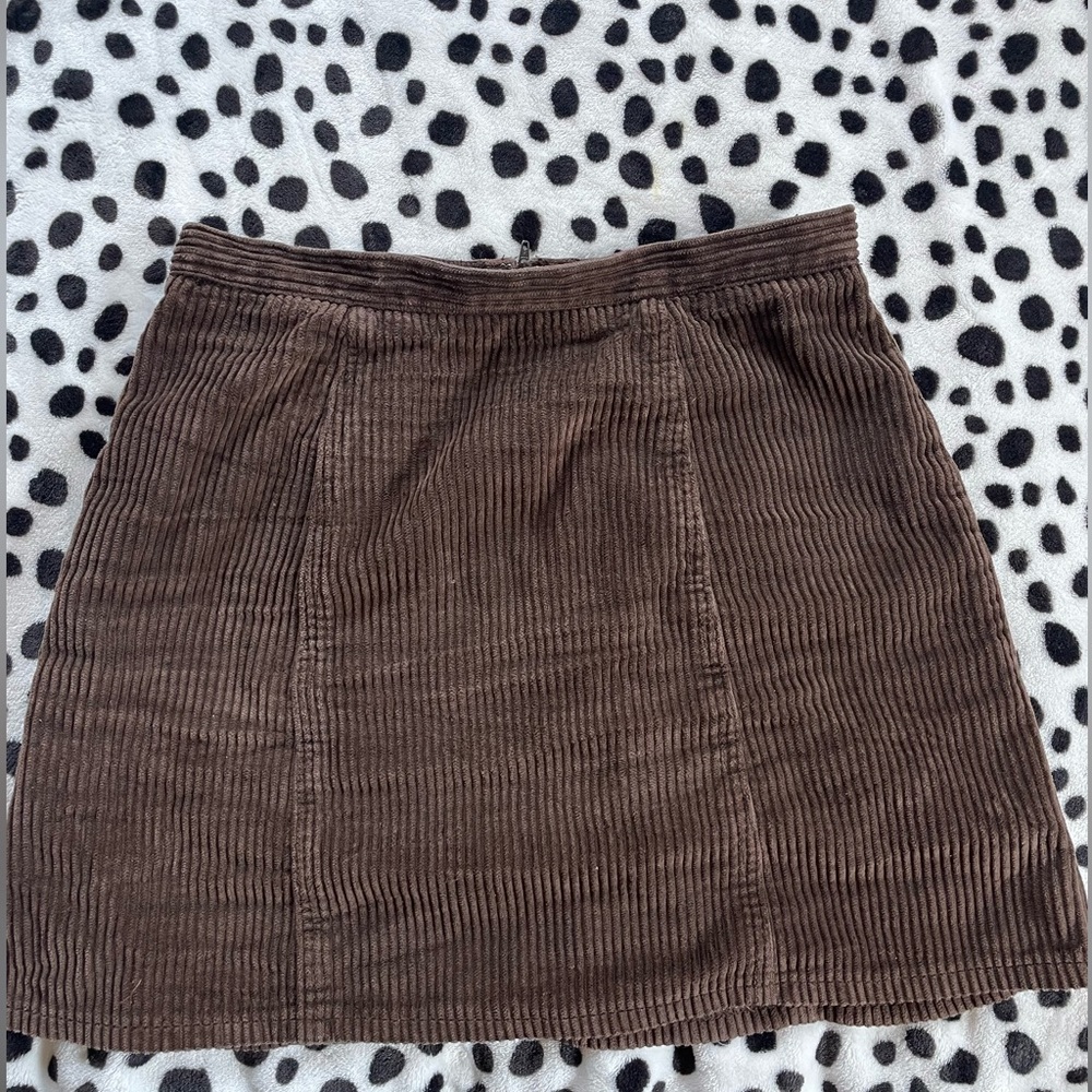 Brown mini skirt , corduroy
